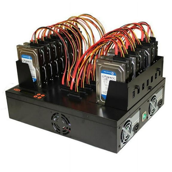 Systor SYS15HDD-SATA2  1-15 SATA Hard Disk Drive & Solid State Drive Flatbed Duplicator & Sanitizer