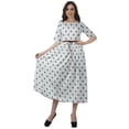 thumbnail image 1 of Moomaya Robe à Manches Courtes Imprimée Plissée Femme Grande Taille Robe Décontractée de Travail, 1 of 4