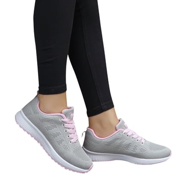 Women's Sneakers Casual Running Shoes Lightweight Fashionable Flat Stylish Mesh Straps for Daily Use