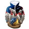 thumbnail image 3 of Sudadera con capucha con estampado 3D de bola de bolos para hombre, sudadera de manga larga con personalidad, sudadera para niños, ropa deportiva para exteriores, 3 of 5