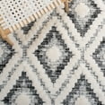 thumbnail image 6 of SAFAVIEH Moroccan Tassel Simon Diamond Shag Runner Rug, Ivory/Grey, 2'3" x 8', 6 of 8