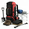 thumbnail image 6 of 65L Camping Hiking Backpack Water Resistant Large Outdoor Travel Backpack for Men & Women, Red, 006, 6 of 11