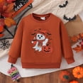 thumbnail image 2 of Gelikeya Toddler Halloween Shirts for Boys Girls 2T-6T Long Sleeve Tops Casual Loose Sweatshirt Fall Winter Sweater Clothes (Z05 Brown, 5-6 Years), 2 of 9