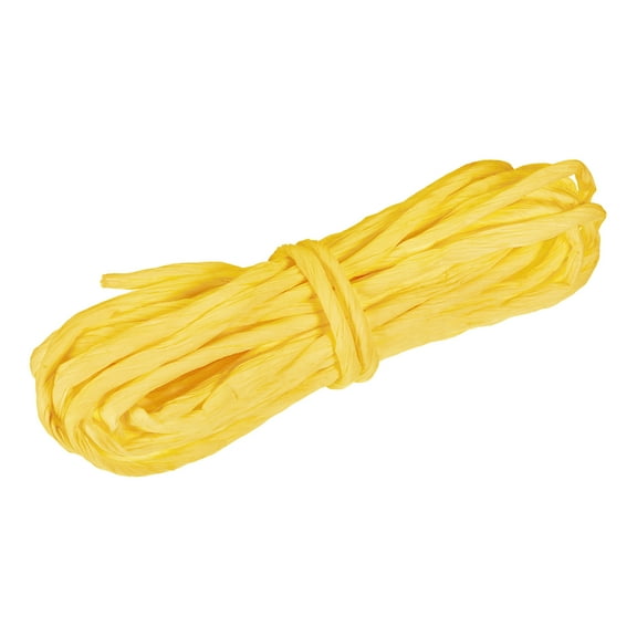 Uxcell Raffia Paper Craft Rope Packing Rope 10.9 Yards Handmade Twisted Paper Craft String/Cord/Rope for DIY Decoration Gift Packaging Lemon Yellow