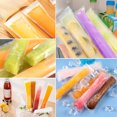 thumbnail image 5 of Disposable Ice Popsicle Mold Bags 100 Pcs,Freezer Tubes With Zip Lock Seal Funnel,Recyclable Ice Popsicle Mold Bag,Ice Bags for DIY Ice Pops,Yogurt Sticks,Juice and Fruit Smoothies (Clear), 5 of 7