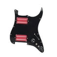 thumbnail image 4 of Pastilla de de guitarra eléctrica Humbucker, repuesto de guitarra resistente HH cargado con cableado, práctico precableado para St Negro y rosa, 4 of 8