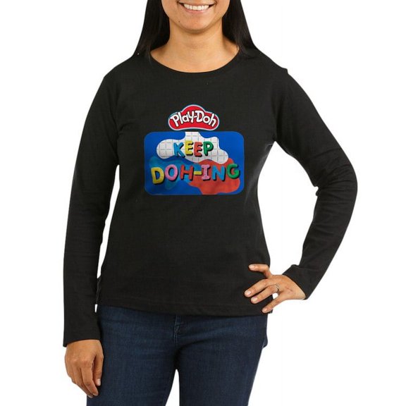 CafePress - Play Doh Keep Doh Ing Long Sleeve T Shirt - Women's Long Sleeve Graphic Tee Casual Fit