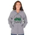 thumbnail image 3 of Fish Fishing Life Outdoors Enthusiast Unisex Fleece Graphic Zip Up Hoodie Brisco Brands 2X, 3 of 5