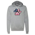 thumbnail image 2 of Paw Print with American Flag 4th of July Hoodies, Unisex Graphic Sweatshirts - Heather Grey MH200HOODPATRIOT S5 S, 2 of 3