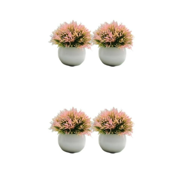 Guardoinrt 2piece Potted Simulation Plants Adding Beauty And Style To Any Setting Durable Pot Bonsai Ornament pink 2Set