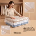 thumbnail image 3 of Medium Vacuum Storage Bag – Clear Pouch for Sweaters Jackets Linens, No Vacuum Cleaner Required, Reusable Leak-Proof Design, Great for Holiday Gift Wrapping Home Organizing, 3 of 7
