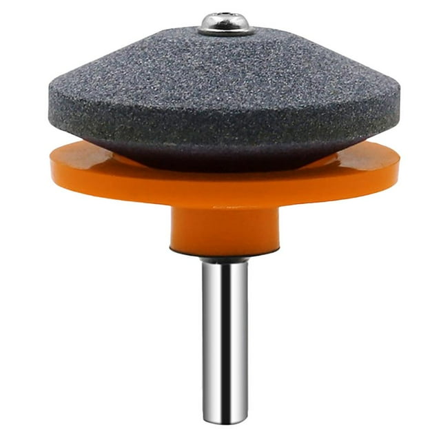 Almencla Rotary Lawnmower Blade Sharpener Blade Grinder for Power /Hand Drill Orange