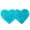 Teal Blue, variant on PiccoCasa Wool Imitation Sheepskin Double Heart Shaped Area Rug for Home, 4 x 2 Ft Pink