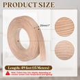 thumbnail image 2 of Uxcell 1 Inch x 49ft Wood Veneer Edge Banding, Flexible Red Oak Edging Strips for Furniture Restoration, 2 of 7