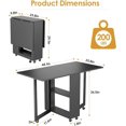 thumbnail image 2 of LotFun Folding Dining Table with 2 Storage Racks, Space Saving Dining Table with 6 Wheels, Kitchen Table for Small Spaces (48" x 24" x 30"), 2 of 16