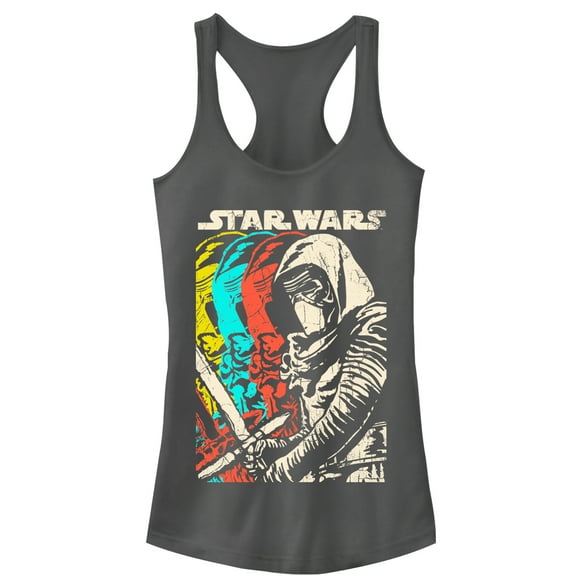 Junior's Star Wars The Force Awakens Kylo Ren Copies  Racerback Tank Top Charcoal Small