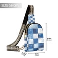 thumbnail image 2 of FORMRS Womens Crossbody Sling Bag Travel Daypack Shoulder Chest Backpack, Blue and Gray Plaid Pattern, 2 of 7