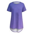 thumbnail image 4 of KyCheLot Loose Shirt for Women Tunic Tops Short Sleeve Crew Neck Split Hem Pullover T-Shirt, 4 of 4