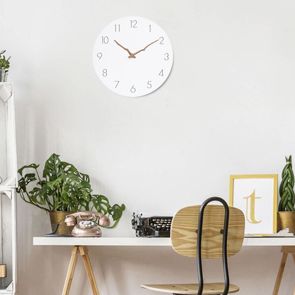CRILSTYLEO Decorative Wall Clock for Living Room and Bedroom, MDF Material, Stylish Background Design, 1 Pack