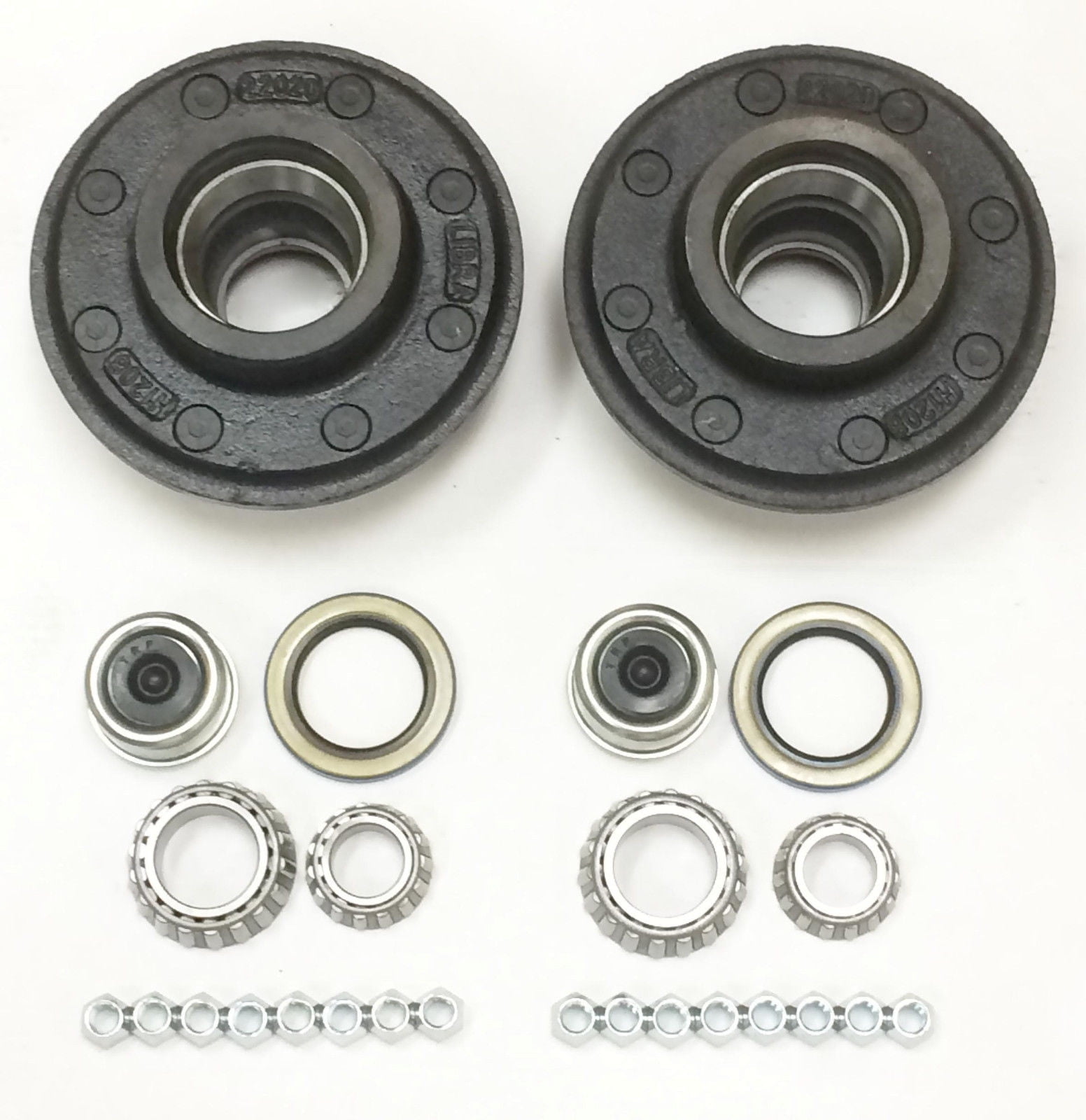Auto 2 Trailer Hubs Convert Mobile Home with Bearings 6000 6 Lug 6x5.5