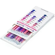 OfficeGoods Gel Pen Refills in Pink and Purple - Set of 24 Colors, 2 Pack