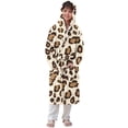 thumbnail image 1 of RXMEKW Hooded Velvet Bathrobe For Girls Long Sleeve Pajama Set With Button Closure, 1 of 7