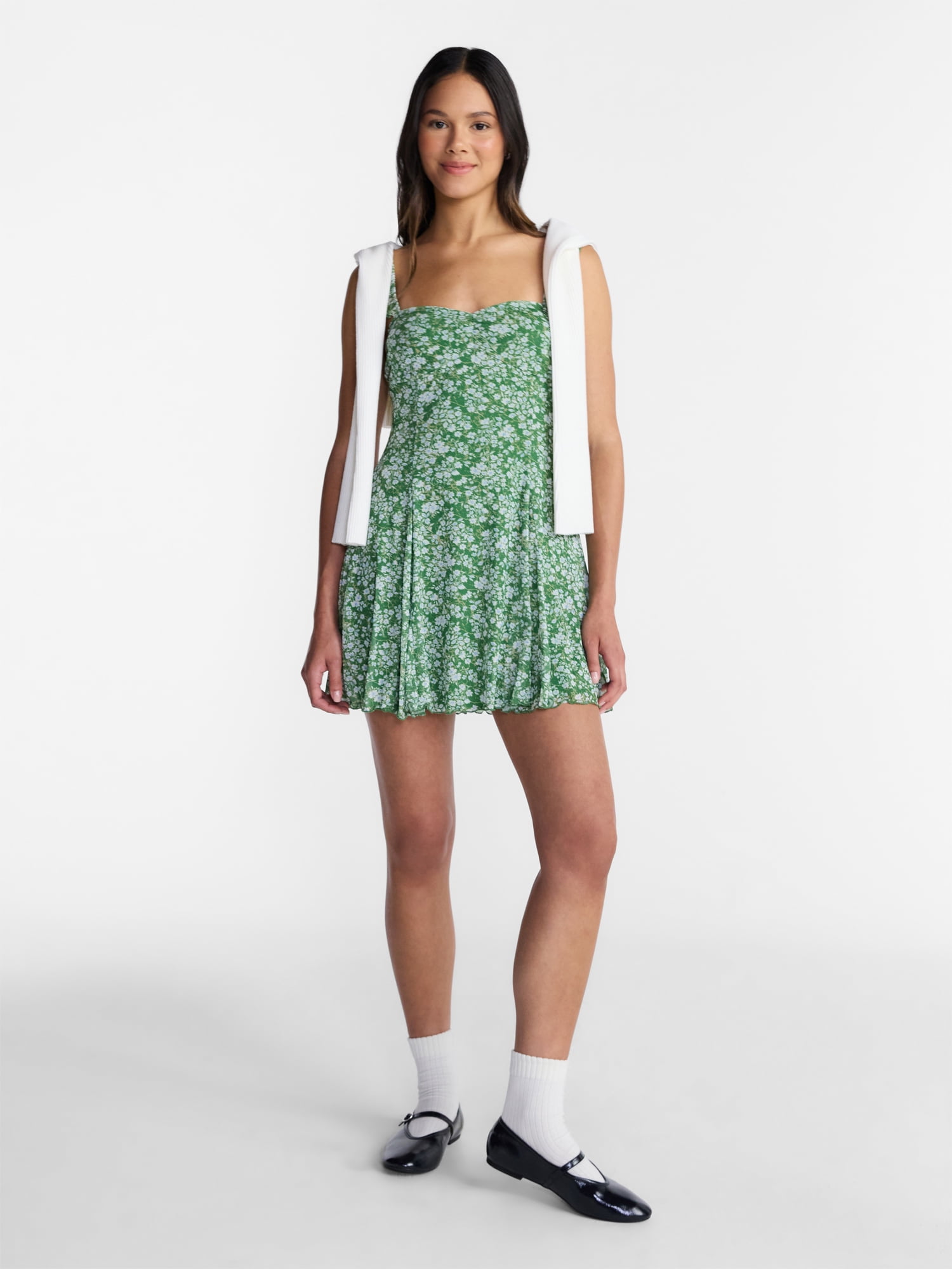 No Boundaries Fit and Flare Mesh Dress, Women’s XXS-XXL
