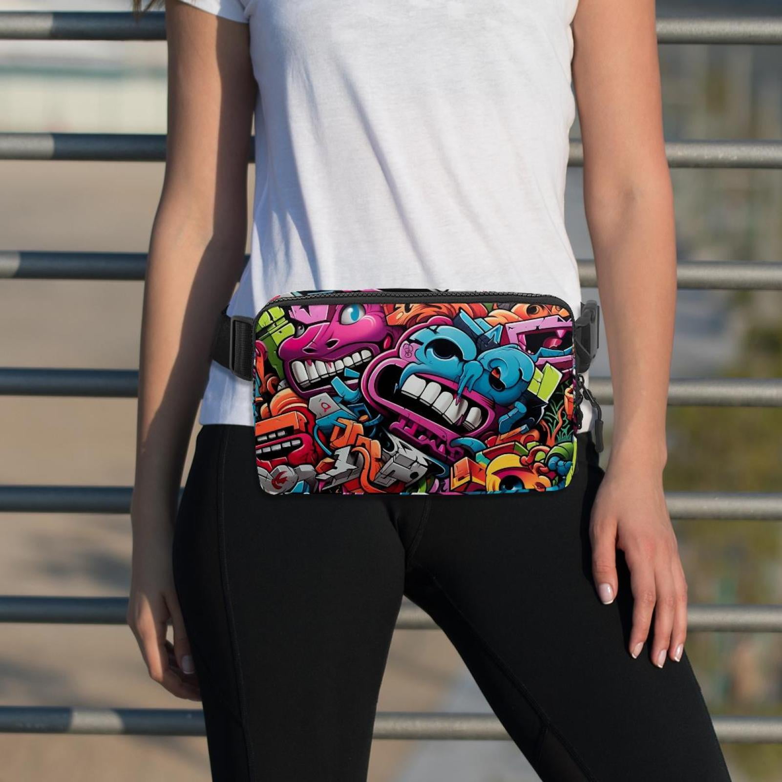 Christmas crutches Lightweight Adjustable Waist Bag with Extension Strap - Unisex Fanny Pack Belt Bag
