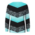 thumbnail image 5 of Fznquz Winter Plus Size Sweatshirts Women Blue Long Sleeve Crewneck Pullover Loose Fit Striped Casual 2025 Women's Clothing, 5 of 5