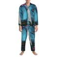 thumbnail image 3 of Uemuo Fantasy Mushrooms Pattern 2-Piece Loungewear Set - Men’s Soft Sleepwear, Cozy Winter PJs, Comfy Sleep Set-Medium, 3 of 7