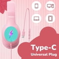 thumbnail image 4 of Auriculares Wuopzf Kids USB C con cable para colocar sobre las orejas y luces LED de 85 dB, 4 of 7