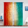 thumbnail image 2 of Colorful Gradient Sheer Voile Curtain Triangle Geometric Window Tulle Curtains for Living Room Bedroom Kitchen Drapes, 2 of 7