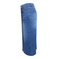 thumbnail image 3 of RUTAYY Women Slit Denim Skirt Solid Color Flowy Swing Skirts, 3 of 8