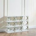 thumbnail image 4 of VECELO 4 Tier Shoe Rack, K-shaped Foldable Shoe Shelf Without Assembly, Space-Saving Shoe Storage Organizer for Bedroom, Living Room, Entryway, Gray, 4 of 6