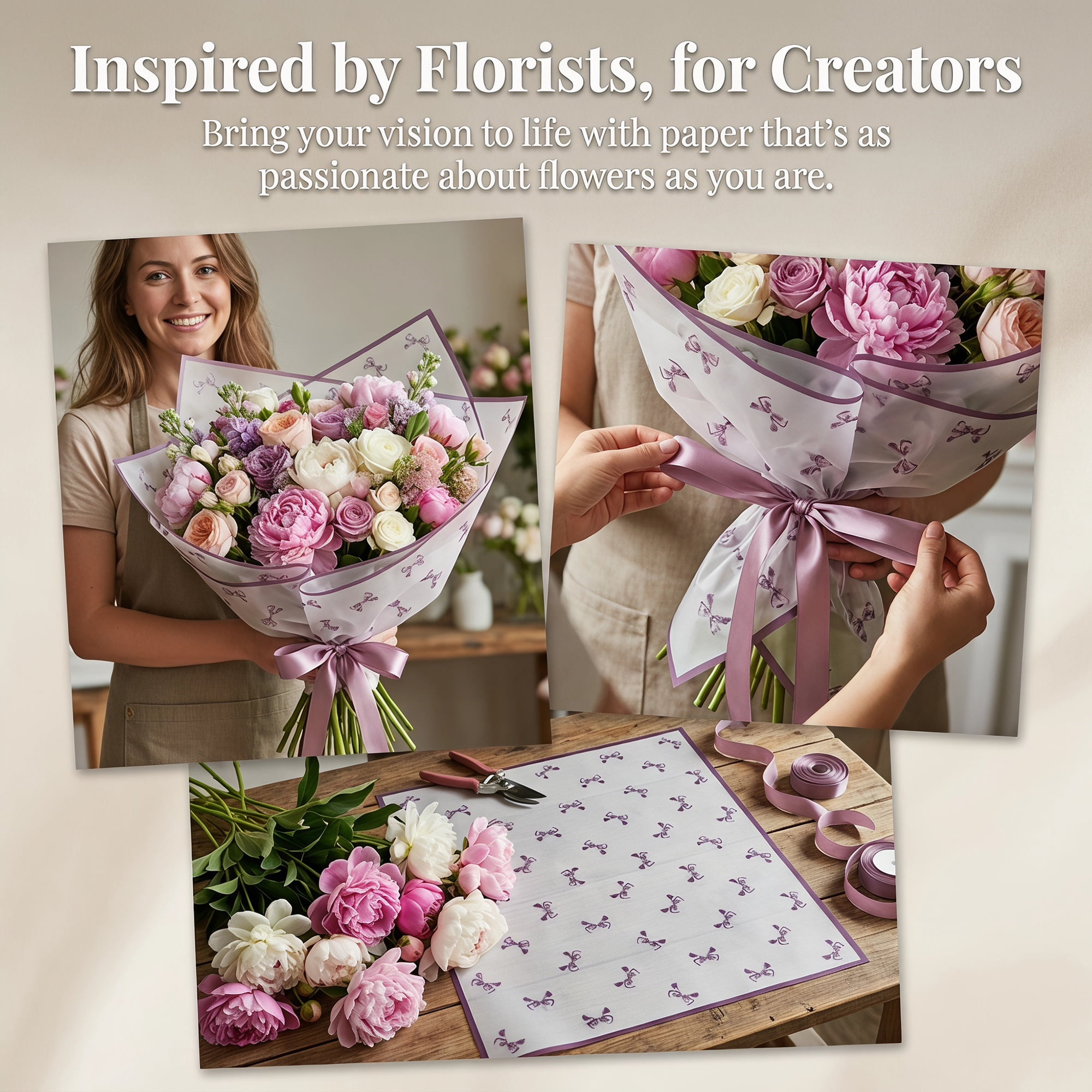 Unique Bargains Waterproof Luxury Matte Gift Wrapping Paper for Bouquet Purple 21.3"x21.3"