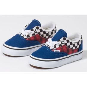 red white and blue checkered vans