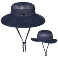 thumbnail image 4 of yeacher UV-Protection Quick-Dry Fishing Hat in Dark Blue - Lightweight Nylon, Adjustable Fit, Wide Brim for Sun Safety, 4 of 6