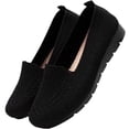 thumbnail image 3 of oqasdz Women's Casual Shoes Breathable Knit Solid Color Slip On Shoes with Soft Sole Lightweight Comfort Walking Loafers Versatile Summer Outdoor, 3 of 7