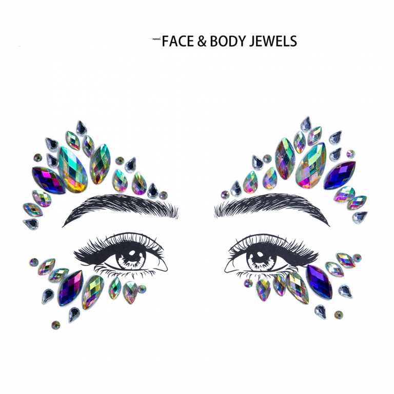 Face Gems, 10 Sets Mermaid Face Jewels Festival Face Gems Rhinestones Rave  Eyes