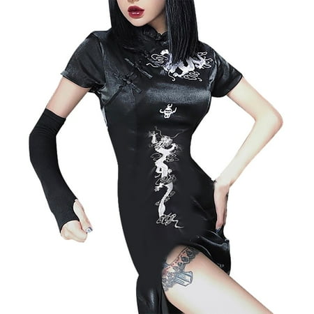 

Wyongtao Cozy Women Autumn Solid Color Long Sleeve O-Neck Embroidery Casual Mini Dress