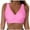 Pink, variant on Women's Twist Front Bikini Top V Neck Push up Padded Swimsuit Top Bathing Suits (Red, XXL)