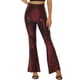 thumbnail image 1 of INSPIRE CHIC Pantalón de Mujer Lentejuelas Brillantes Stretch Acampanado Pantalones de Campana XL Rojo, 1 of 6