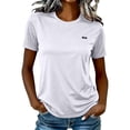thumbnail image 2 of Harpily Sun Protection Athletic T-Shirts Lightweight Silky Polyester Moisture Wicking Loose Running Swim Rash Guard Tops, 2 of 4