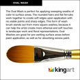 thumbnail image 2 of KINGART™ Original Gold 9600 Series, Golden Taklon Oval Wash, Size 1/2, 2 of 4
