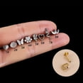 thumbnail image 2 of 1Pair G23 Titanium 1.2*8mm Piercing Heart Snake Flat Studs Lip Stud Earring for Women Ear Cuffs Titanium Body Jewelry, 2 of 6