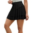thumbnail image 4 of BeautyIn Women's High Waisted Swim Skirt Tiered Sport Skirt with Built-in Shorts, 4 of 6