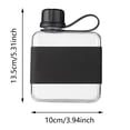 thumbnail image 2 of Flat Travel Water Bottle, Reusable Square Flask for Pocket Purse, Leakproof Slim Drinking Bottle for Camping Fitness Outdoor Sports (Blue), 2 of 8