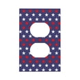 thumbnail image 1 of DouZhe 1-Gang Duplex Outlet Cover, Usa America Stars Decorative Wall Plates, 1 of 7