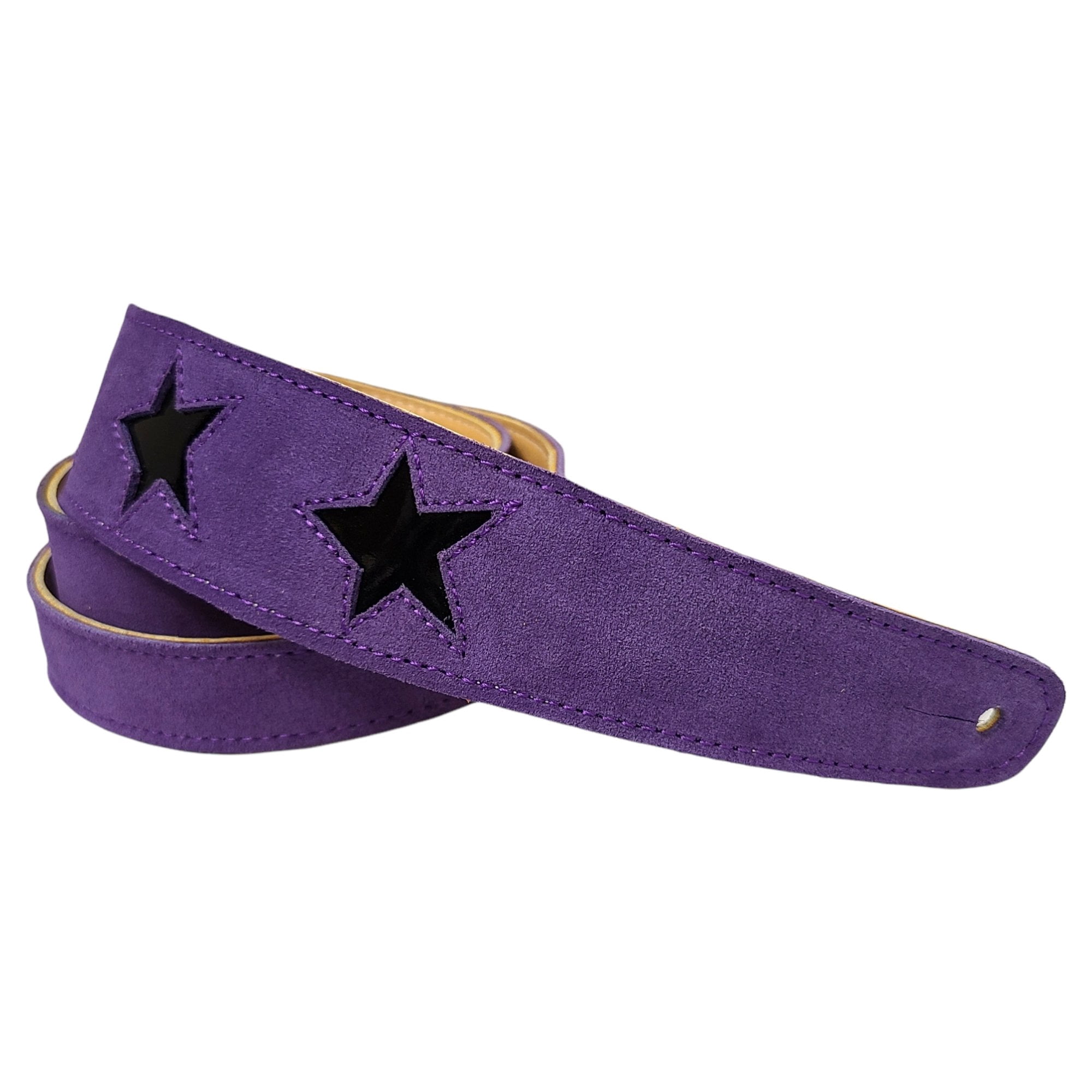 Henry Heller Star Series Suede Guitar Strap Purple