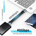 thumbnail image 3 of Short USB Type C Male to Male Cable, 100W Power, 40Gbps 8K Video FPC Soft USB4.0, 3 of 9